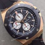 Swiss 3126 Audemars Piguet Royal Oak Offshore Rose Gold Case Rubber Strap Watch